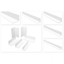 Strisce angolari pvc bianco 2m - isoscele, spessore da 1 a 4mm - hj: 105x105mm, 3 mm