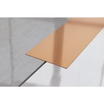 Ilcom - Striscia in acciaio inossidabile decorativa per pareti 10cm x 244cm - rame satinato