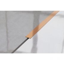 Striscia in acciaio inossidabile decorativa per pareti 2cm x 60cm - rame satinato