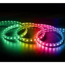 Striscia led rgb 220V ac 60 LED/m IP65 su Misura Larghezza 16 mm Taglio ad Ogni 100cm 4 m