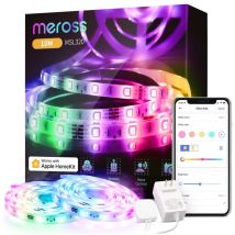 Meross Strisce Led Intelligente 10m, Compatibile Con Homekit, Alexa, Google, Rgb Striscia A Led Nastro Wifi, Regolabile Nell'intensità E Colore, 