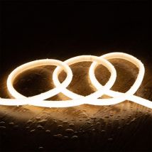 Striscia led Neon Regolabile 220V Circolare SFLEX14 IP65 su Misura Taglio ogni 100 cm Bianco Naturale 9 m