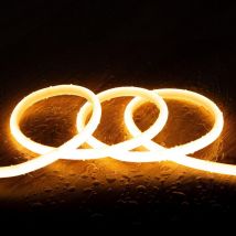Striscia led Neon Regolabile 220V Circolare SFLEX17 IP65 su Misura Taglio ogni 100 cm Bianco Caldo 5 m
