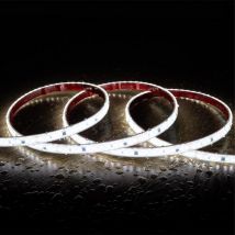 Striscia led Regolabile 220V SMD2835 Senza Raddrizzatore Silicone flex 120 LED/m High Lumen IP67 Larghezza 12mm Taglio 10 cm su Bianco Freddo 40 m