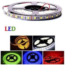 Striscia led smd 5050 300 led 5M 5 metri 12V IP66 adesiva bobina led flessibile vari colori - Verde - Colore: Bianco