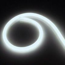Striscia Neon led Regolabile 220V ac 120 LED/m Circolare 360 Bianco Freddo IP67 su Misura Taglio ogni 100cm 18 m