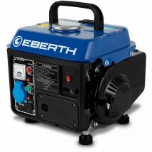 Eberth - 750 Watt Notstromaggregat Stromerzeuger Stromaggregat mit 2 ps Benzinmotor, 2-Takt, luftgekühlt, 1x 230V, 1x 12V, Seilzugstart, Voltmeter,