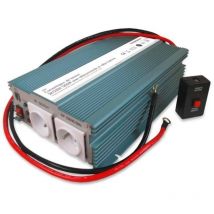 Spannungswandler - Thomson - 24v/220 V - Leistung 1200 W - Mit 2 Steckdosen Und Fernbedienung Mit 4,80m Kabel