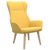 Nova - Chaise de relaxation Jaune moutarde Tissu vidaXL