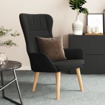 Chaise de relaxation Noir Tissu vidaXL