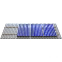 Struttura di montaggio per 9 pannelli fotovoltaici verticali su lamiera grecata (singola fila)