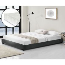 Corium Struttura Letto Imbottito con Materasso a Schiuma Fredda 140 x 200 cm Letto 1 piazza e mezza con Rivestimento in Similpelle con Materasso