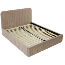 Stuart - lit coffre - 140x200 cm - sommier inclus - en velours - latte