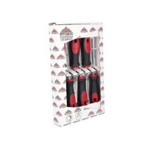 Stubai - 6 x Ciseau à bois façon suédois avec manche bi matière