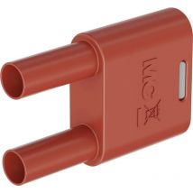 Stäubli - SKS2-4N-19 Fiche de liaison rouge ø de la broche: 4 mm Écartement entre les broches: 19 mm 1 pc(s) D661602
