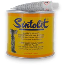Stucco bianco in barattolo 750 ml con tubetto di indurente per marmo e ceramica SINTOLIT