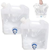 ZVD - Stück 10L faltbare Wasserflaschen mit Wasserhahn, wiederverwendbarer faltbarer Trinkwassertank, für Sport, Camping, Wandern, Picknicks,