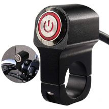Stück 12 v Motorrad atv 22 mm (7/8 Zoll) Lenkerknopfschalter Warnblinkschalter Bremse Nebelscheinwerfer Ein Aus (Rot)