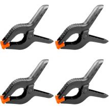 Jalleria - Stück 6 Zoll 158 mm Federklemme aus Kunststoff, Klemme mit hoher Klemmkraft, maximale Öffnung 65 mm, Klemmzange mit beweglichen Backen für