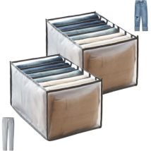 Stück Jeans-organizer, Schubladenaufbewahrung, Hosen, Faltbare Netzfächer, Kleiderschrank-schubladeneinteiler, Großes Fassungsvermögen, Aufbewahrung 