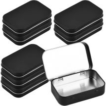 Stück kleine Blechdosen aus Metall, 95 x 62 x 20 mm, leere rechteckige Metalldosen mit Scharnier, Blechdosen mit Deckel, Aufbewahrungsdosen für den