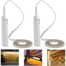 Ugreat - Stück LED-Bewegungsmelder, pdgrow wasserdichte Schranklampe, 300 cm Nachtlicht, LED-Streifendetektor, 6000 k für Möbel, Treppen, Schrank,
