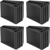 Leisei - Stück Leiterfußabdeckungen, Leiterfüße, PVC-Leiter, rutschfeste Gummipolster, universelle Leiter-Ersatzfüße, rutschfestes Gummi für Leiter