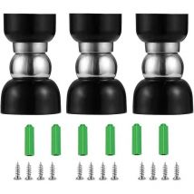 Stück magnetische Türstopper aus Edelstahl zur Wand- oder Bodenmontage mit Schrauben – 55 x 34 x 30 mm