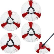 Stück Moppkopf-nachfüllpackungen, Kompatibel Mit Vileda Turbo Easywring And Clean – Ersatz-mikrofaser-moppköpfe Mit Fransen Für Vileda Easy&clean 