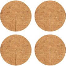 Linghhang - 4 Stück Pflanzenschutzscheibe, Segeltuch, Mulch, Kokosmulch, Hanf, Kokosmatte, Pflanzen, Kokosnuss, Kokosfaser, Scheibe,