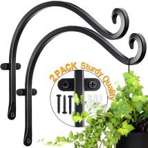 Csparkv - Stück Wand-Pflanzenhalterung, Pflanzenhaken, Wand-Pflanzenhaken, mit 6 Schrauben, für Garten, Rasen, Licht, Blumentopf, Vogelhäuschen,