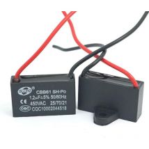 2 Stücke CBB61 450 v ac 50/60Hz Lüftermotor Betriebskondensator 1,2 uF