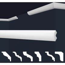 Stuckleisten xps Styropor weiß 2 Meter Deckenleisten Wandleisten E-Leisten Modelle:E-1 / 22x22mm, 30 Meter / 15 Leisten - Marbet Design