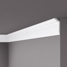 Noel&marquet - Stuckleiste nomastyl gt 50 x 120 x 2000 mm Deckenleiste Polystyrol Weiß Leicht und stabil Hochwertig Schnell montiert 2 Meter noël &