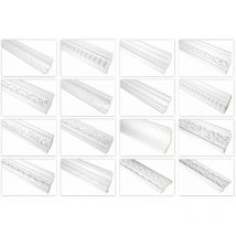 Stuckleisten gemustert PU Polyurethane Stuck Dekor für Wand und Decke FH-Leisten Restposten:10 Meter / 5 Leisten, FH9203 - 103x65mm