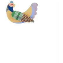 Huhn 3D Wandobjekt – Bastel-Set aus recyceltem Karton – 9,1×3,6×6,5 cm – Umweltfreundliches Ornament für Weihnachten