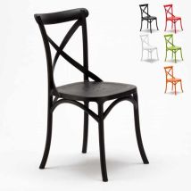 AHD Amazing Home Design Vintage Stuhl – Ergonomisch – Retro-Design – Polypropylen – Weiß, Schwarz, Rot, Grün, Orange – 89x50x43cm