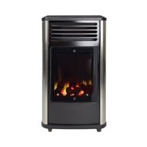 Stufa a Gas Portatile con Effetto Camino a Fiamma Viva