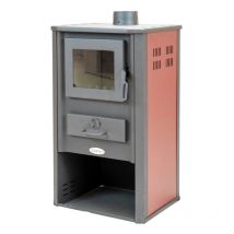 Ignip - stufa a legna 'atene' rosso chiaro 9 kw