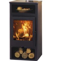 Stufa A Legna Panadero "aurora" Grigio 5,9 Kw