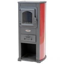 Stufa a legna Ignip berna lux' rosso scuro 7 kw