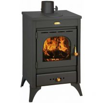 Stufa a Legna Camino con Combustibile Solido Prity K1R 9kw - Black