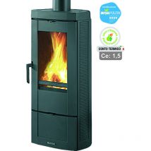 Nordica - Stufa a legna candy 4.0 6,2 kw nero antracite (conto termico) - misure cm.40,4x39,7x89,0h. - peso kg.85