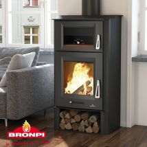 Bronpi - Stufa a Legna con Forno 560x387h1050 Tudela 13 kw
