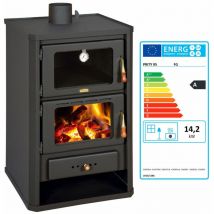 Prity - fg stufa a legna con vano cottura, forno da cucina 14,2 kW eek a Ecodesign