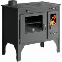 Prometey - Stufa a Legna Cucina con piano in Ghisa Eco Retro - 7 kw eek a+