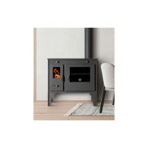 Prometey - Stufa a Legna Cucina con piano in ceramica Eco Retro - 7 kw eek a+