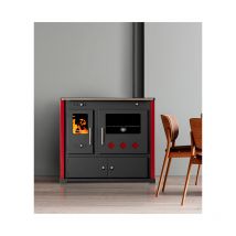 Prometey - Stufa a Legna Cucina con piano in ceramica Practik Lux - 9,5 kw eek a+