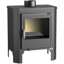 Stufa di legno Anteriore FM-Acier-15W-57x40x717m m
