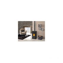 La Nordica - stufa a legna in acciaio e ghisa extraflame mod. tea 6,6 kw nero antracite cod. 93155